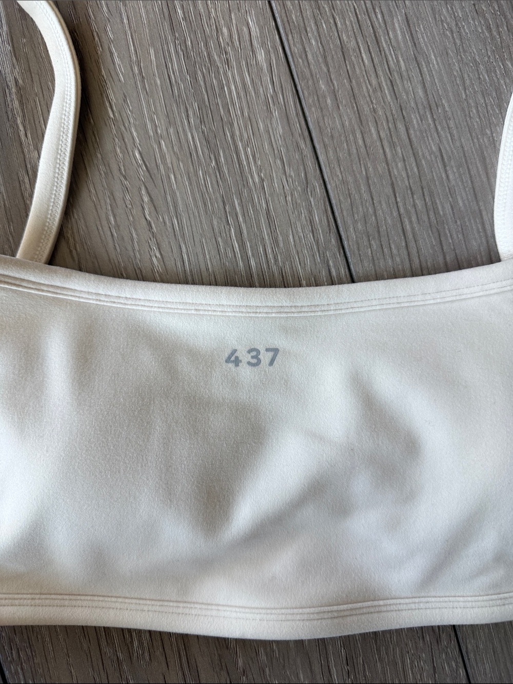437 Micro Cream Sports Bra - Picture 3 of 7